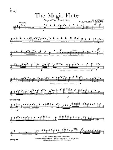 The maguc flute sheet music